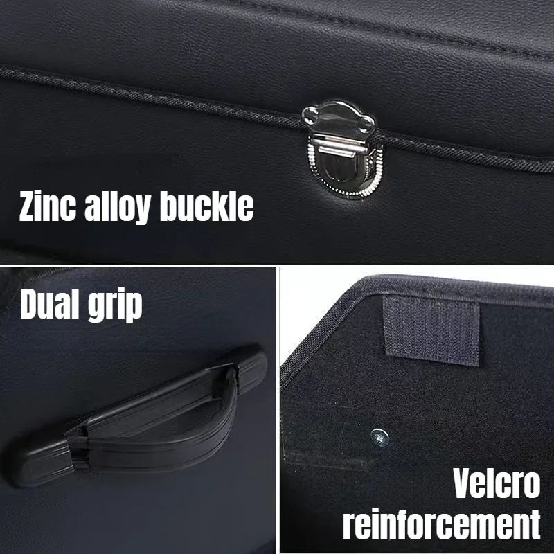 Luxury Foldable Car Boot Organiser | Multi-Compartment Trunk Storage