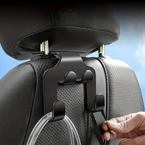 Car headrest hook for hanging bags and organising items in an MG interior