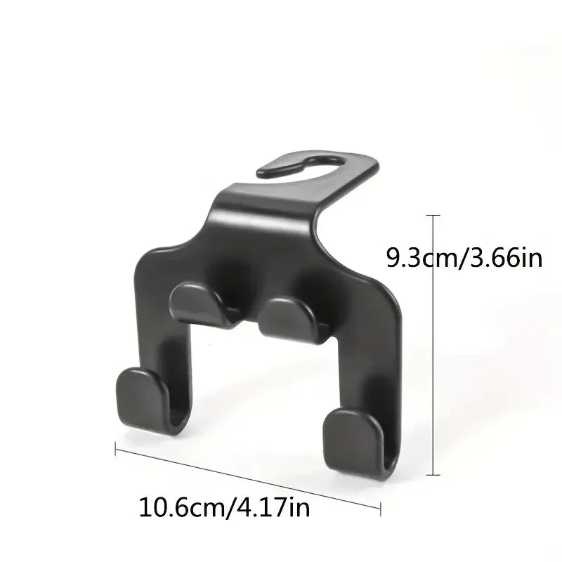 Rear Seat Hook & Phone Holder – 2-in-1 Car Headrest Organizer