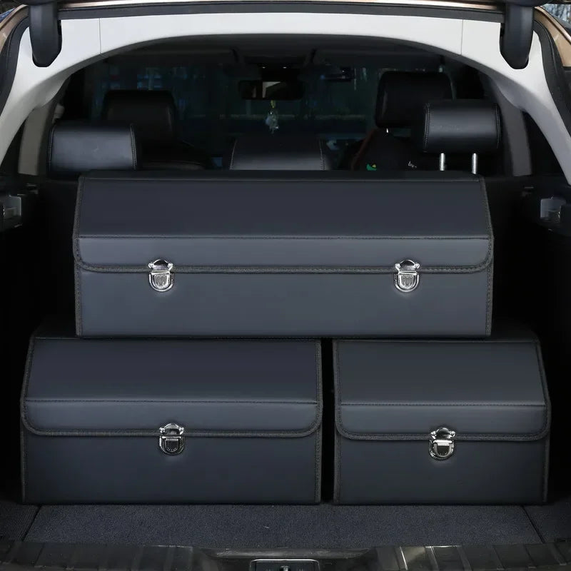Luxury Foldable Car Boot Organiser | Multi-Compartment Trunk Storage