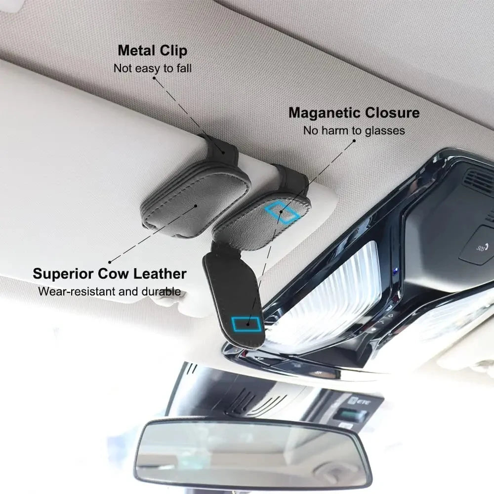 Premium Magnetic Glasses Holder for Car Visor