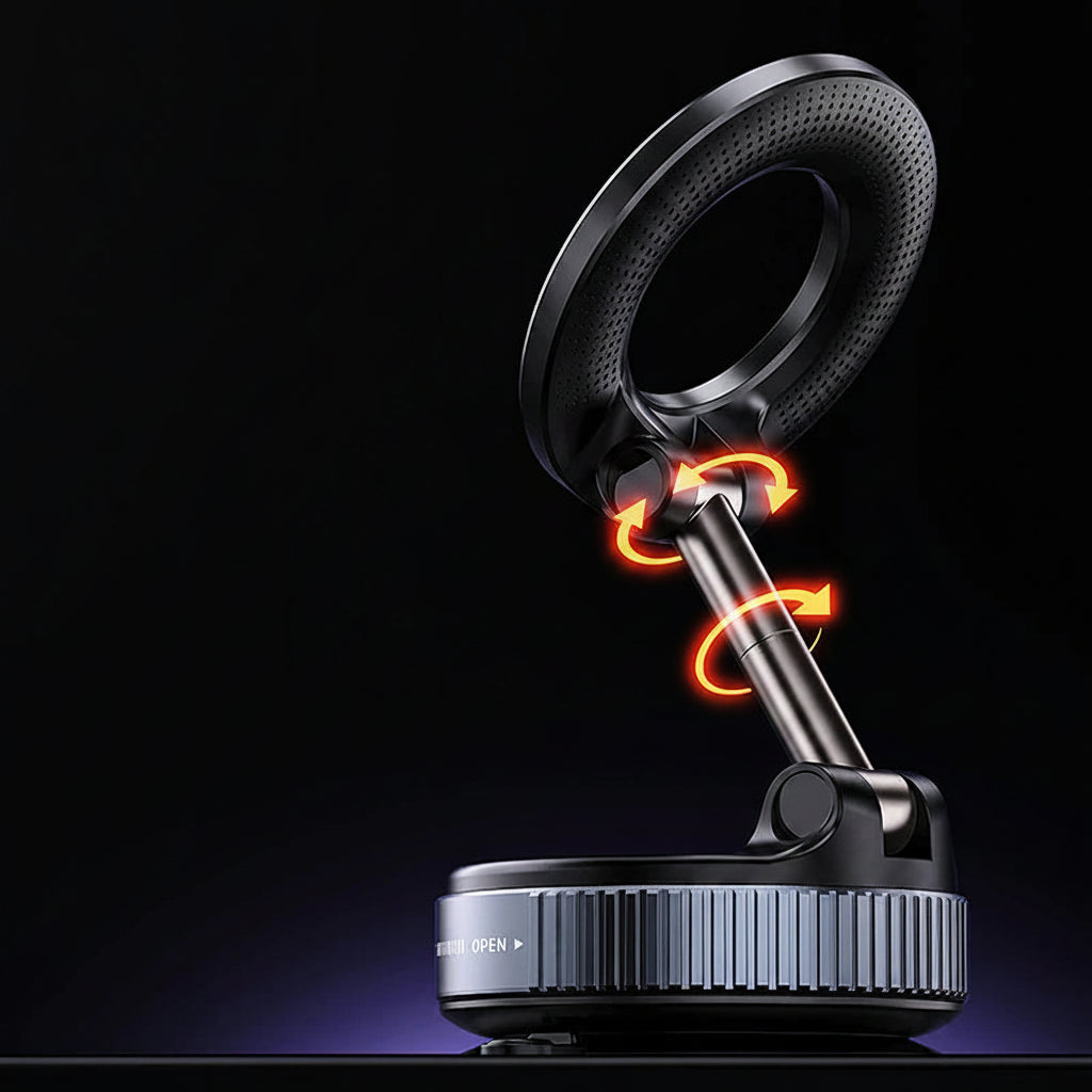 360° Magnetic Car Phone Holder – Secure Suction Mount for Hands-Free Driving