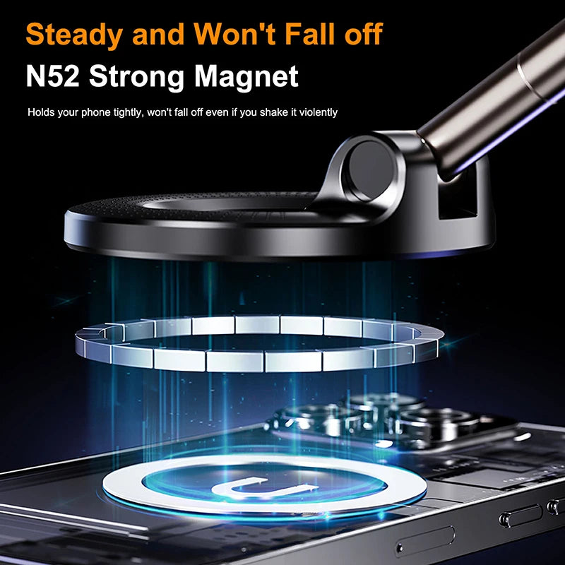 360° Magnetic Car Phone Holder – Secure Suction Mount for Hands-Free Driving